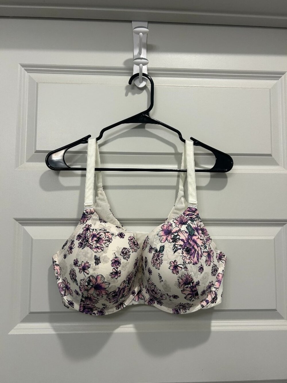Torrid Curve Floral Print Underwire Bra 40DDD Plus Size Pink Purple Adjustable